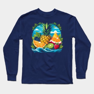 Summer Fruits Summer Vibes Long Sleeve T-Shirt